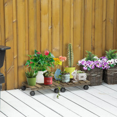 Suport pentru plante cu roți și frâne 30x30 cm | maro închis č.1