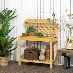 Masă de grădinărit cu blat extensibil 92x45x120 cm | maro č.1