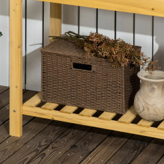 Masă de grădinărit cu blat extensibil 92x45x120 cm | maro č.2