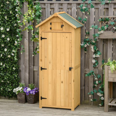 Dulap pentru unelte de grădină cu rafturi 77 x 54,2 x 179 cm | galben + verde č.1