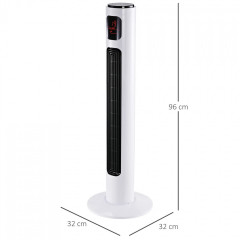Ventilator cu telecomandă 96 cm | alb + negru č.2