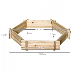 Jardinieră pentru plante 100 x 92 x 16 cm | culoare naturală č.2