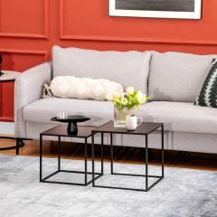 Mese de cafea în design modern 2 bucăți | negru č.2