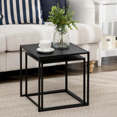 Mese de cafea în design modern 2 bucăți | negru