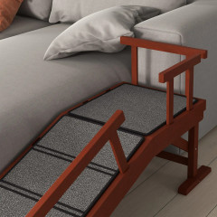 Rampă pentru animale de companie, cu balustradă detașabilă 125 x 40 x 56 cm | gri č.2