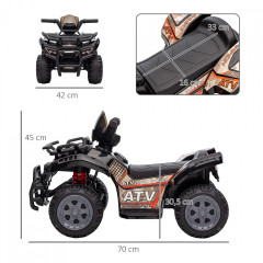 ATV electric pentru copii 70x42x45 cm | negru č.2