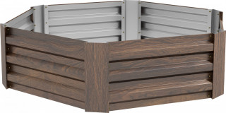 Ocelový vyvýšený záhon, 113x98x30 cm | tmavě zelený