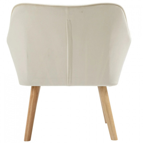 Fotoliu tapițat cu aspect catifelat 64 x 62 x 72,5 cm | crem č.3