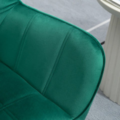 Fotoliu tapițat cu aspect catifelat 64 x 62 x 72,5 cm | verde č.2