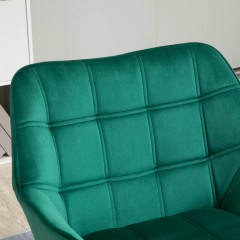 Fotoliu tapițat cu aspect catifelat 64 x 62 x 72,5 cm | verde č.3