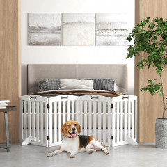 Barieră pentru câini 207,5 × 30 × 61 cm | albă č.1