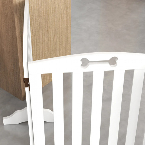 Barieră pentru câini 207,5 × 30 × 61 cm | albă č.7