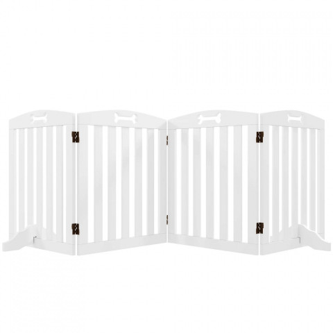 Barieră pentru câini 207,5 × 30 × 61 cm | albă č.5