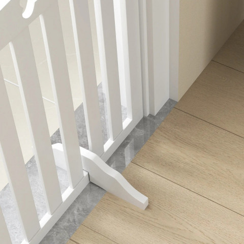 Barieră pentru câini 207,5 × 30 × 61 cm | albă č.4