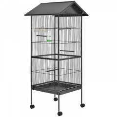 Colivie metalica, cu roti, pentru păsări 66 x 66 x 155 cm č.1