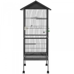 Colivie metalica, cu roti, pentru păsări 66 x 66 x 155 cm č.2