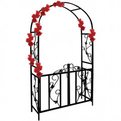 Arcadă metalică pentru trandafiri cu portiță 225 x 115 x 37 cm č.2