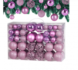 Set decorațiuni de Crăciun 100 piese | roz