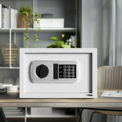 Seif cu închidere electronică 31 x 20 x 20 cm  | gri deschis Seif cu închidere electronică 31 x 20 x 20 cm  | gri deschis