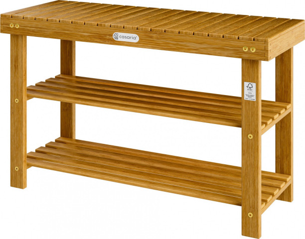 Pantofar din lemn de acacia 90 × 32 × 46 cm č.3