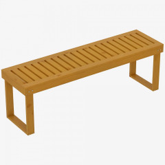 Bancă pentru 2 persoane, 132 x 34 x 43 cm | teak č.3
