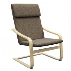 Fotoliu relaxant cu pernă pentru cap 65 x 69 x 98 cm | maro č.2