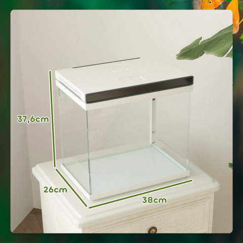 Acvariu cu filtru, 38 x 26 x 38 cm | transparent č.4