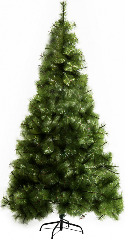 Brad de Crăciun artificial cu suport metalic, 210 cm | verde