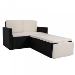 Set mobilier de gradina, poliratan Relax Comfort | negru č.1