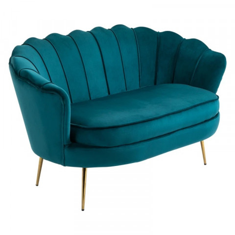 Čalouněná pohovka 130 x 77 x 77 cm | petrolejová č.3