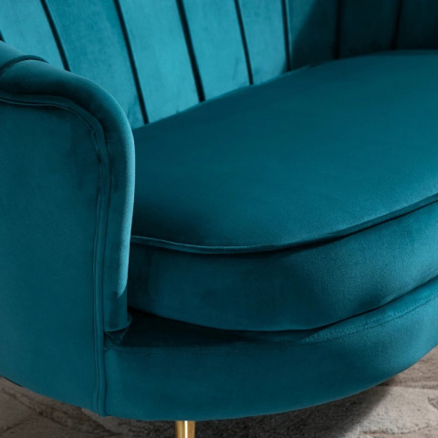 Čalouněná pohovka 130 x 77 x 77 cm | petrolejová č.6