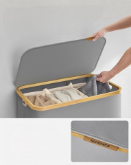 Coș pentru rufe cu capac 150 l | gri č.3