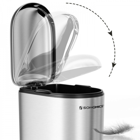 Coș de gunoi îngust 10 l | argintiu č.7