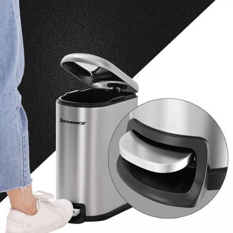 Coș de gunoi îngust 10 l | argintiu č.8