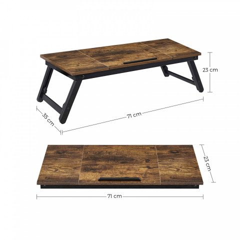 Stolek na notebook | rustikální tmavě hnědá č.7