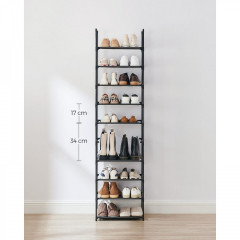 Suport pantofi cu 10 niveluri 45 x 28 x 173 cm | negru č.3