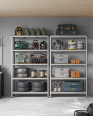 Raft reglabil cu 5 niveluri 60 × 120 × 200 cm | argintiu č.2