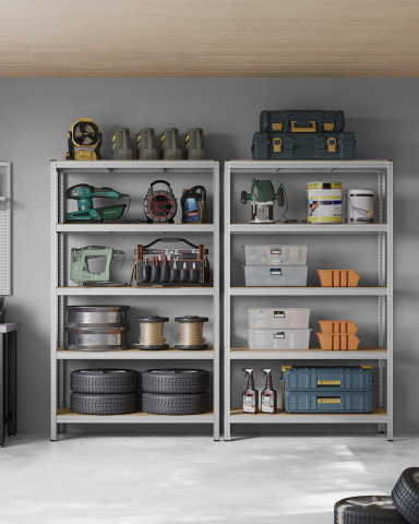 Raft reglabil cu 5 niveluri 60 × 120 × 200 cm | argintiu č.2