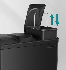 Coș de reciclare 3×15 l | negru č.3