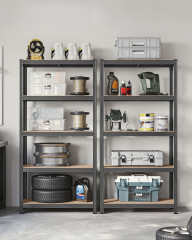 Raft reglabil cu 5 niveluri 40 × 90 × 180 cm | gri č.2