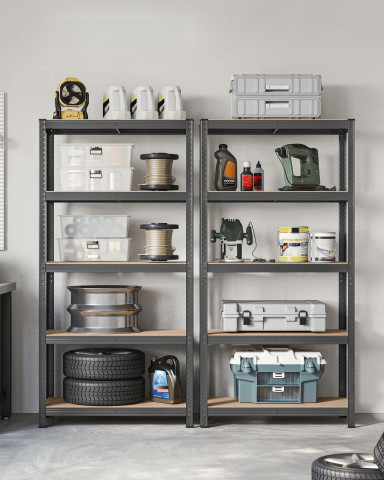 Raft reglabil cu 5 niveluri 40 × 90 × 180 cm | gri č.2