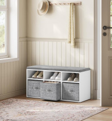 Pantofar cu 6 compartimente 30,3 x 87 x 48 cm | alb-gri č.1