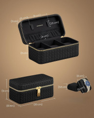 Box pentru ceasuri cu 3 sloturi | negru č.2