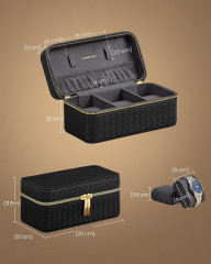 Cutie pentru ceasuri cu 3 sloturi | gri + negru č.2