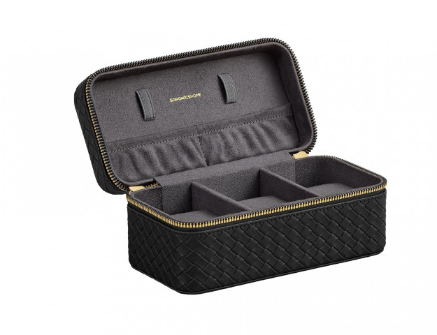 Cutie pentru ceasuri cu 3 sloturi | gri + negru č.4