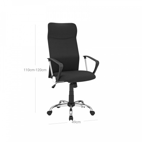Scaun de birou ergonomic rotativ | negru č.4