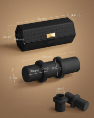 Cutie de voiaj hexagonală pentru ceasuri | negru č.2