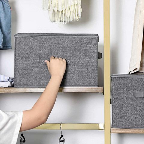 Set cutii de depozitare cu capace | gri č.6