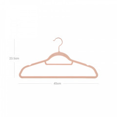 Umerașe din plastic cu catifea set 50 bucăți | roz č.3