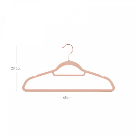 Umerașe din plastic cu catifea set 50 bucăți | roz č.3